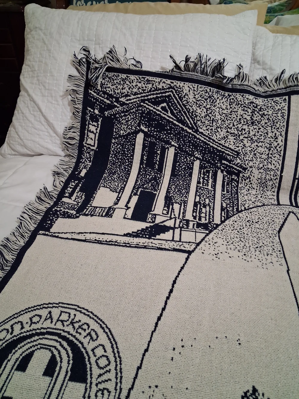 Brewton Parker College Black & White Woven Throw Blanket 67x48